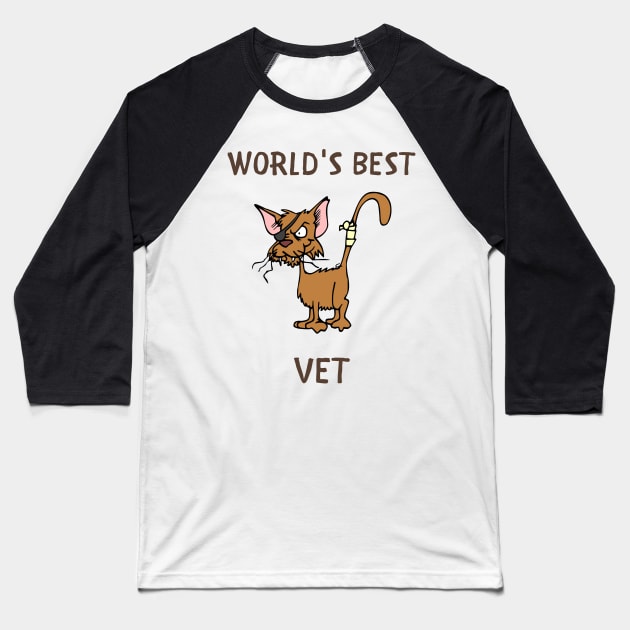 World's best vet Baseball T-Shirt by IOANNISSKEVAS